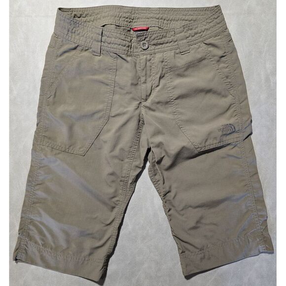 The North Face Pants - NORTH‎ FACE Ripstop Women Sz 6 Shorts Hiking Outdoor Active 14" Inseam OD Green